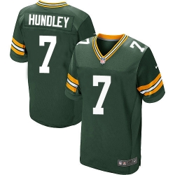 Nike Packers #7 Brett Hundley Mens Elite Green Team Color NFL Jersey