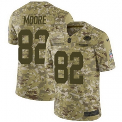 Nike Packers #82 J Mon Moore Camo Mens Stitched NFL Limited 2018 Salute To Service Jersey