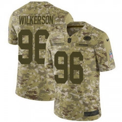 Nike Packers #96 Muhammad Wilkerson Camo Mens Stitched NFL Limited 2018 Salute To Service Jersey