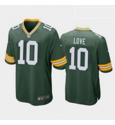 men jordan love green bay packers green game jersey 