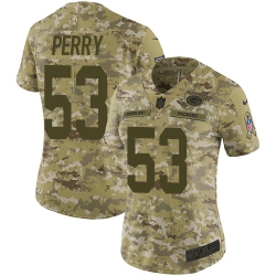 Nike Packers #53 Nick Perry Camo Women Stitched NFL Limited 2018 Salute to Service Jersey