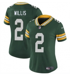 Women Green Bay Packers 2 Malik Willis Green Vapor Untouchable Limited Stitched Jersey