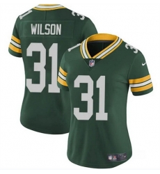 Women Green Bay Packers 31 Emanuel Wilson Green Vapor Untouchable Limited Stitched Jersey