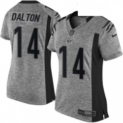 Womens Nike Cincinnati Bengals 14 Andy Dalton Limited Gray Gridiron NFL Jersey