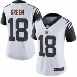 Womens Nike Cincinnati Bengals 18 AJ Green Limited White Rush Vapor Untouchable NFL Jersey