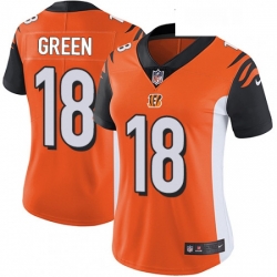 Womens Nike Cincinnati Bengals 18 AJ Green Vapor Untouchable Limited Orange Alternate NFL Jersey