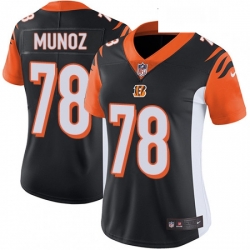 Womens Nike Cincinnati Bengals 78 Anthony Munoz Vapor Untouchable Limited Black Team Color NFL Jersey