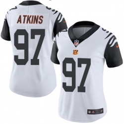 Womens Nike Cincinnati Bengals 97 Geno Atkins Limited White Rush Vapor Untouchable NFL Jersey