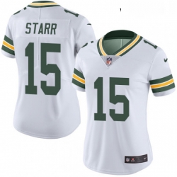 Womens Nike Green Bay Packers 15 Bart Starr Elite White NFL Jersey