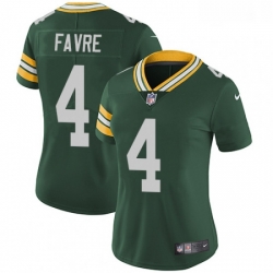 Womens Nike Green Bay Packers 4 Brett Favre Elite Green Team Color NFL Jersey