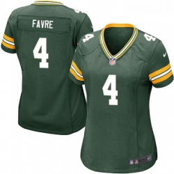 Womens Nike Green Bay Packers 4 Brett Favre Game Green Team Color NFL Jersey