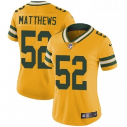 Womens Nike Green Bay Packers 52 Clay Matthews Limited Gold Rush Vapor Untouchable NFL Jersey