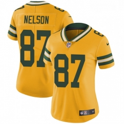 Womens Nike Green Bay Packers 87 Jordy Nelson Limited Gold Rush Vapor Untouchable NFL Jersey