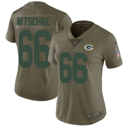 Womens Nike Packers #66 Ray Nitschke Olive  Stitched NFL Limited 2017 Salute to Service Jersey