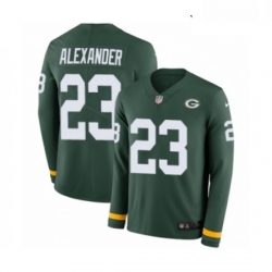 Youth Nike Green Bay Packers 23 Jaire Alexander Limited Green Therma Long Sleeve NFL Jersey