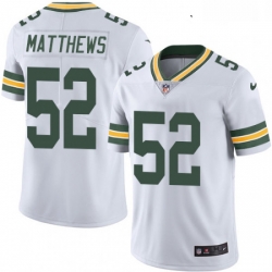 Youth Nike Green Bay Packers 52 Clay Matthews White Vapor Untouchable Limited Player NFL Jersey