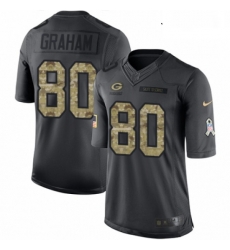 Youth Nike Green Bay Packers 80 Jimmy Graham Limited Black 2016 Salute to Service NFL Jersey