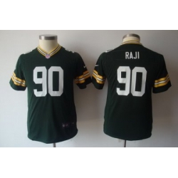 Youth Nike NFL Green Bay Packers #90 Raji Green Jerseys