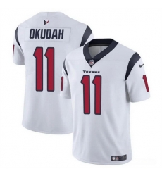 Men Houston Texans 11 Jeff Okudah White Vapor Untouchable Stitched Football Jersey