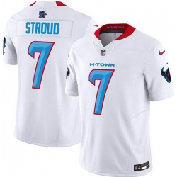 Men Houston Texans 7 C J  Stroud White 2024 F U S E  Limited Stitched Jersey