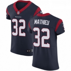 Men Nike Houston Texans 32 Tyrann Mathieu Navy Blue Team Color Vapor Untouchable Elite Player NFL Jersey