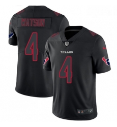 Men Nike Houston Texans 4 Deshaun Watson Limited Black Rush Impact NFL Jersey