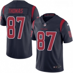 Men Nike Houston Texans 87 Demaryius Thomas Limited Navy Blue Rush Vapor Untouchable NFL Jersey