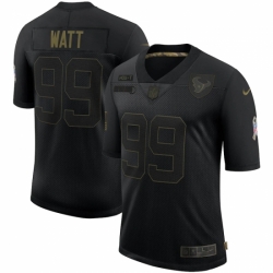 Men's Houston Texans #99 J.J. Watt Black Nike 2020 Salute To Service Limited Jersey