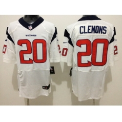 Nike Houston Texans 20 Chris Clemons White Elite NFL Jersey