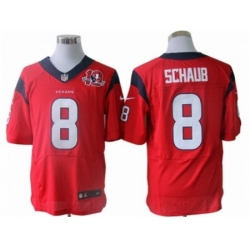 Nike Houston Texans 8 Matt Schaub Red Elite W 10th Patch NFL Jersey