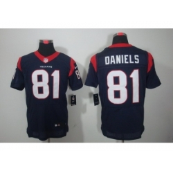 Nike Houston Texans 81 Owen Daniels Blue Elite NFL Jersey