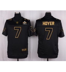 Nike Texans #7 Brian Hoyer Black Mens Stitched NFL Elite Pro Line Gold Collection Jersey