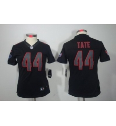 Nike Women Houston Texans #44 Tate Black Jerseys(Impact Limited)