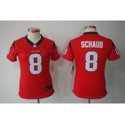 Nike Women Houston Texans #8 Schaub Red Color[NIKE LIMITED Jersey]