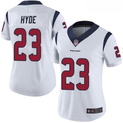 Texans #23 Carlos Hyde White Women Stitched Football Vapor Untouchable Limited Jersey 2
