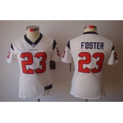 Women Nike Houston Texans #23 Foster White [Women's NIKE LIMITED Jersey]