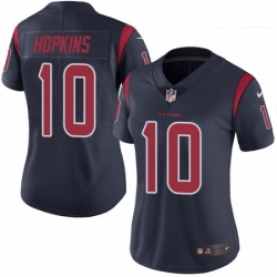 Womens Nike Houston Texans 10 DeAndre Hopkins Limited Navy Blue Rush Vapor Untouchable NFL Jersey