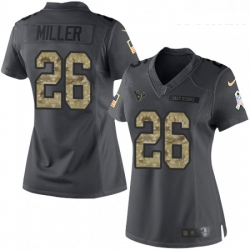 Womens Nike Houston Texans 26 Lamar Miller Limited Black 2016 Salute to Service NFL Jersey
