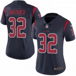 Womens Nike Houston Texans 32 Tyrann Mathieu Limited Navy Blue Rush Vapor Untouchable NFL Jersey