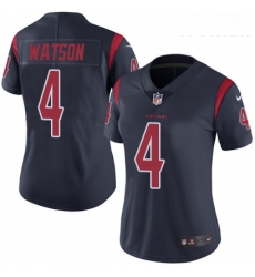 Womens Nike Houston Texans 4 Deshaun Watson Limited Navy Blue Rush Vapor Untouchable NFL Jersey