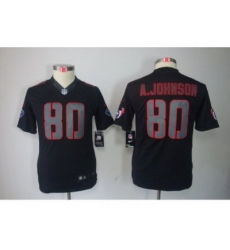 Nike Youth Houston Texans #80 Andre Johnson black jerseys[Impact Limited]