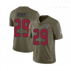 Youth Houston Texans 29 Bradley Roby Limited Olive 2017 Salute to Service Football Jersey