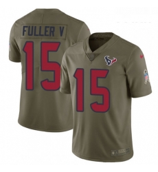 Youth Nike Houston Texans 15 Will Fuller V Limited Olive 2017 Salute to Service NFL Jersey