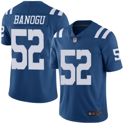 Colts 52 Ben Banogu Royal Blue Men Stitched Football Limited Rush Jersey