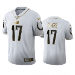 Indianapolis Colts 17 Philip Rivers Men Nike White Golden Edition Vapor Limited NFL 100 Jersey