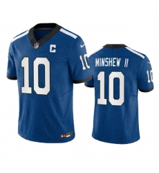 Men Indianapolis Colts 10 Gardner Minshew Royal 2023 F U S E Indiana Nights Limited Stitched Football Jersey