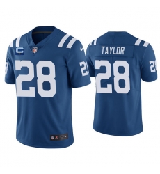 Men Indianapolis Colts 2022 #28 Jonathan Taylor Royal With 1-star C Patch Vapor Untouchable Limited Stitched Jersey