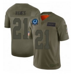 Men Indianapolis Colts 21 Nyheim Hines Limited Camo 2019 Salute to Service Football Jersey