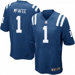 Men Nike Indianapolis Colts 1 Pat McAfee Game Royal Blue Team Color NFL Jersey