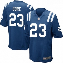 Men Nike Indianapolis Colts 23 Frank Gore Game Royal Blue Team Color NFL Jersey